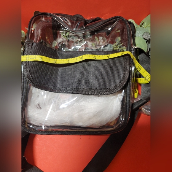 Clear Black Trim Crossbody Bag - Picture 2 of 7